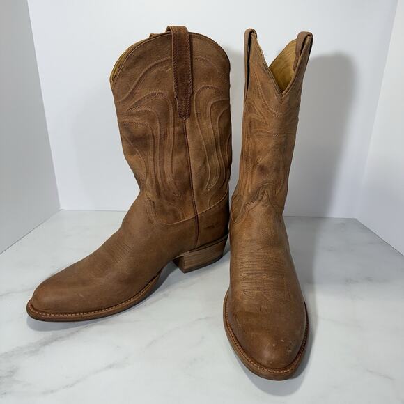 Tecovas THE CARTWRIGHT Men’s 12D Scotch Goat Leather Western Cowboy Boots NEW - Picture 1 of 11